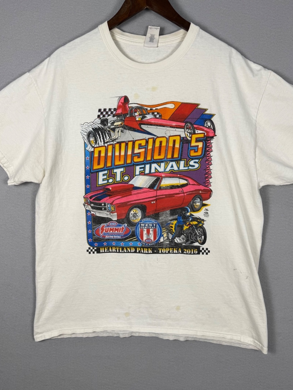 2016 NHRA Division 5 ET Finals Topeka Drag Racing T-Shirt XL